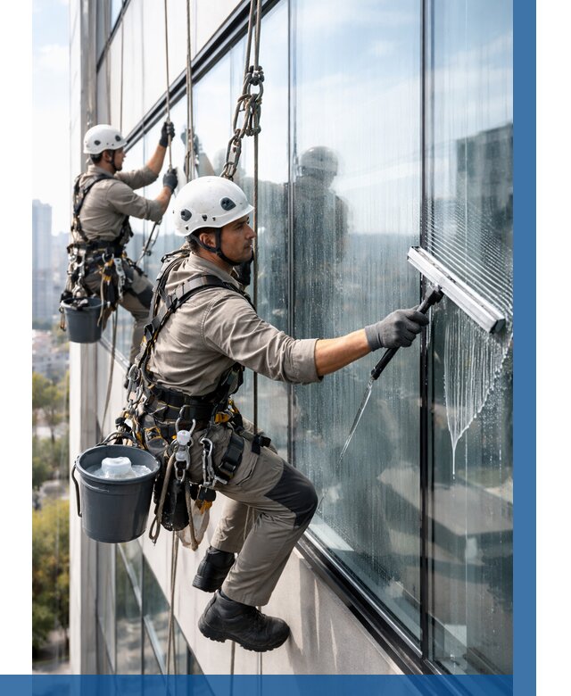 Мойка окон альпинистами в Кимрах от 4698 р. | ВЫСОТНИК-Кмы