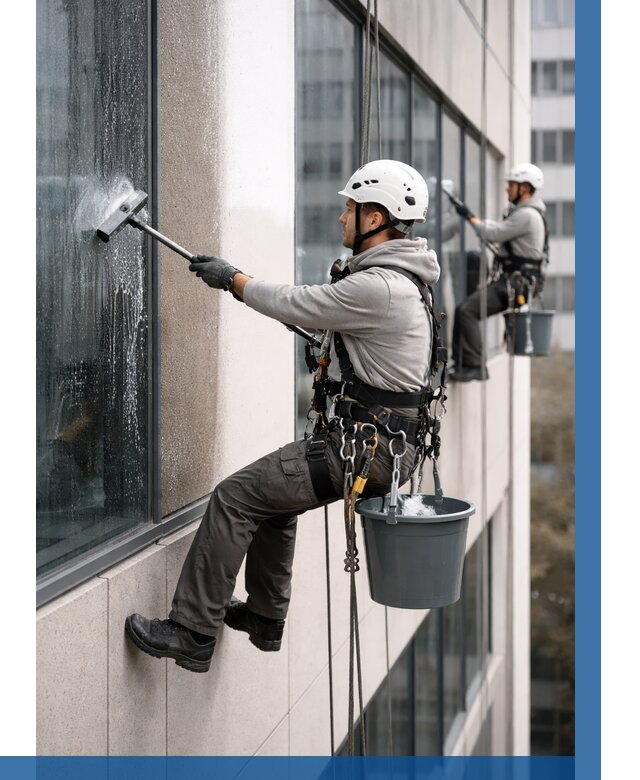 Мойка фасадов зданий в Кимрах под ключ от 365 р. | ВЫСОТНИК-Кмы