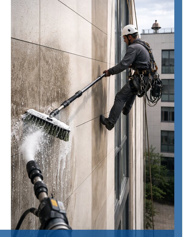 Мойка фасада из керамогранита в Кимрах от 313 р. | ВЫСОТНИК-Кмы