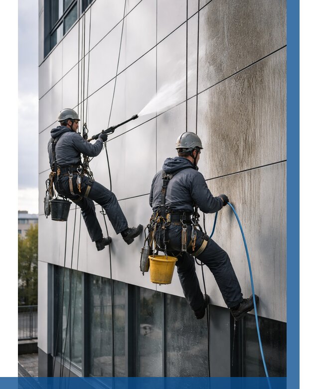 Мойка фасада из композита в Кимрах по цене от 313 р. | ВЫСОТНИК-Кмы