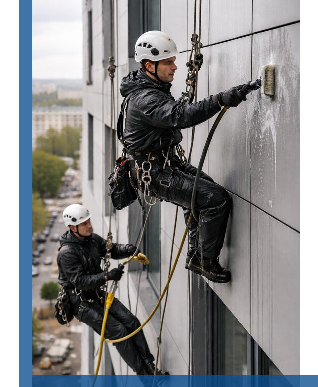 Профессиональная мойка фасада из композита в Кимрах