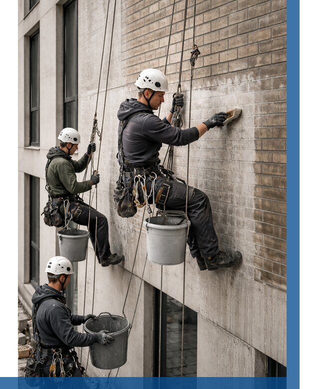 Удаление высолов с фасада в Кимрах от 261 р. | ВЫСОТНИК-Кмы