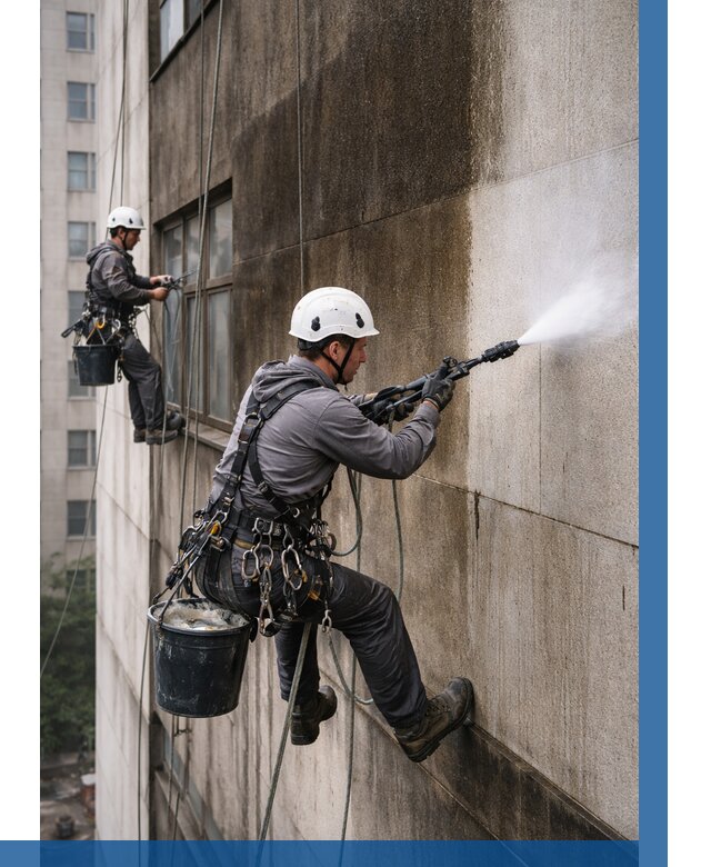 Очистка фасада от копоти в Кимрах от 261 р. | ВЫСОТНИК-Кмы