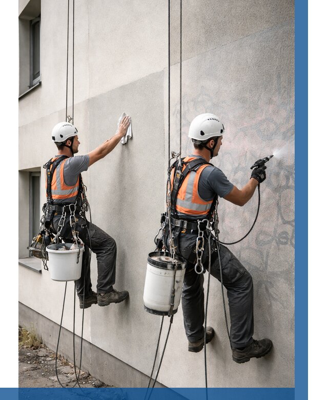 Антиграффити покрытие фасада в Кимрах от 626 р. | ВЫСОТНИК-Кмы