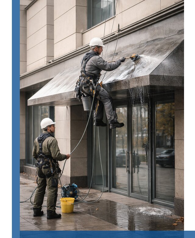 Профессиональная мойка козырьков и навесов в Кимрах