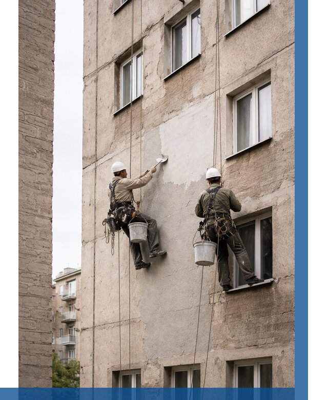 Косметический ремонт фасада в Кимрах от 1148 р. | ВЫСОТНИК-Кмы