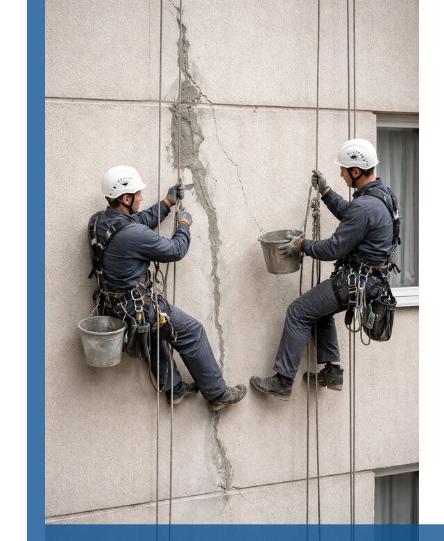 Заделка трещин на фасаде в Кимрах с гарантийным ремонтом