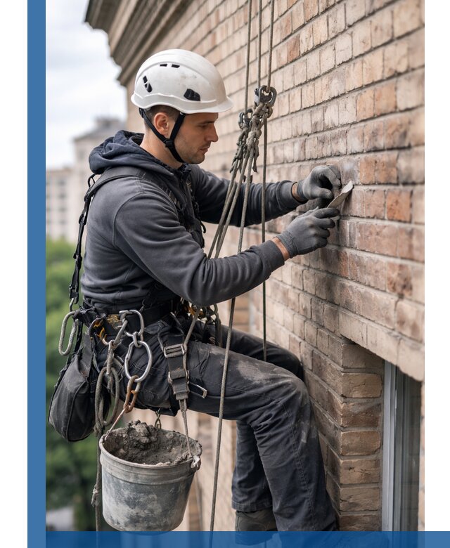 Качественный ремонт кирпичной кладки фасада в Кимрах с гарантией