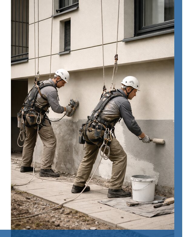 Окраска цоколя здания в Кимрах от 470 р. под ключ | ВЫСОТНИК-Кмы