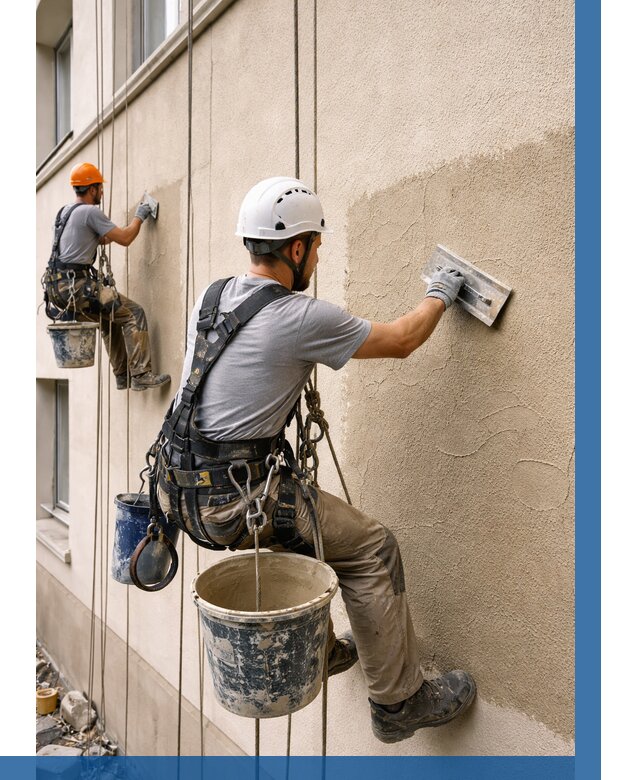 Декоративная штукатурка фасада в Кимрах от 1253 р. | ВЫСОТНИК-Кмы