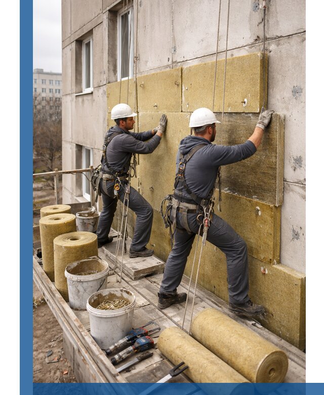 Утепление фасада минватой в Кимрах под ключ с гарантией