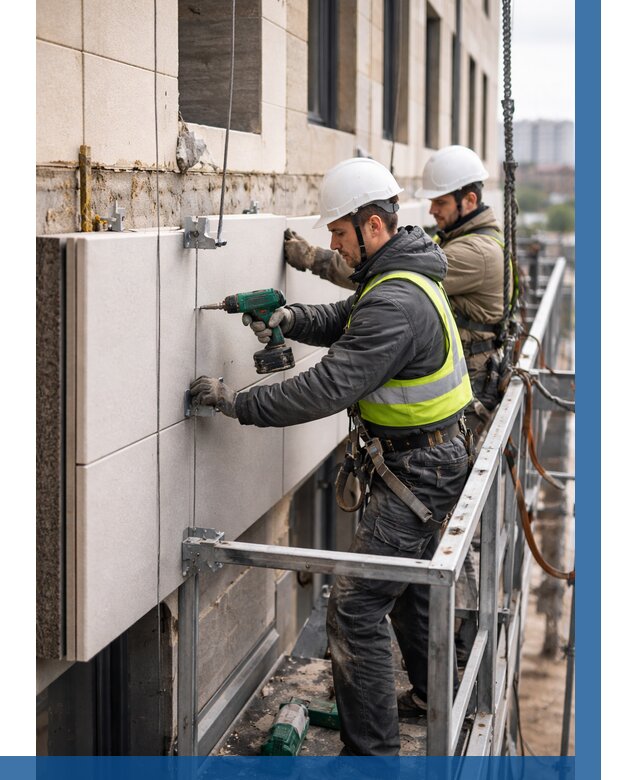 Монтаж фасадных термопанелей в Кимрах от 1566 р. | ВЫСОТНИК-Кмы