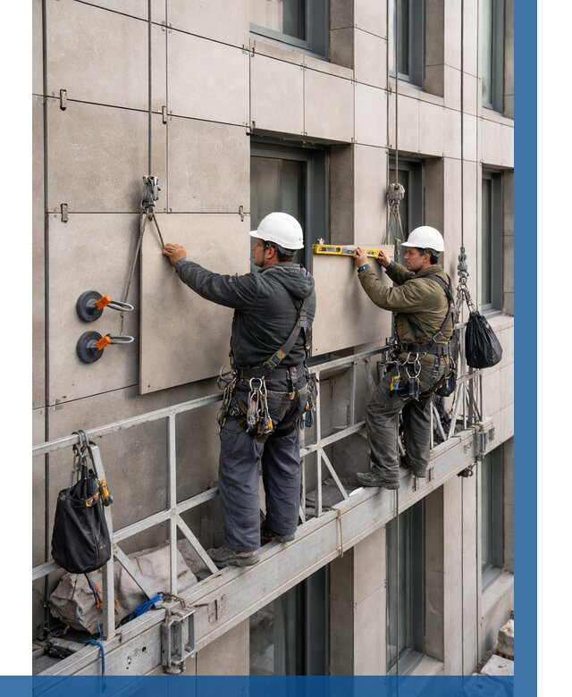 Монтаж керамогранита на фасад в Кимрах от 2610 р. | ВЫСОТНИК-Кмы