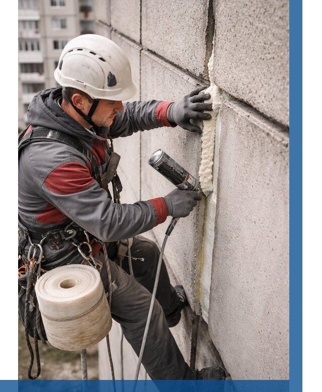 Утепление межпанельных швов в Кимрах от 731 р. | ВЫСОТНИК-Кмы