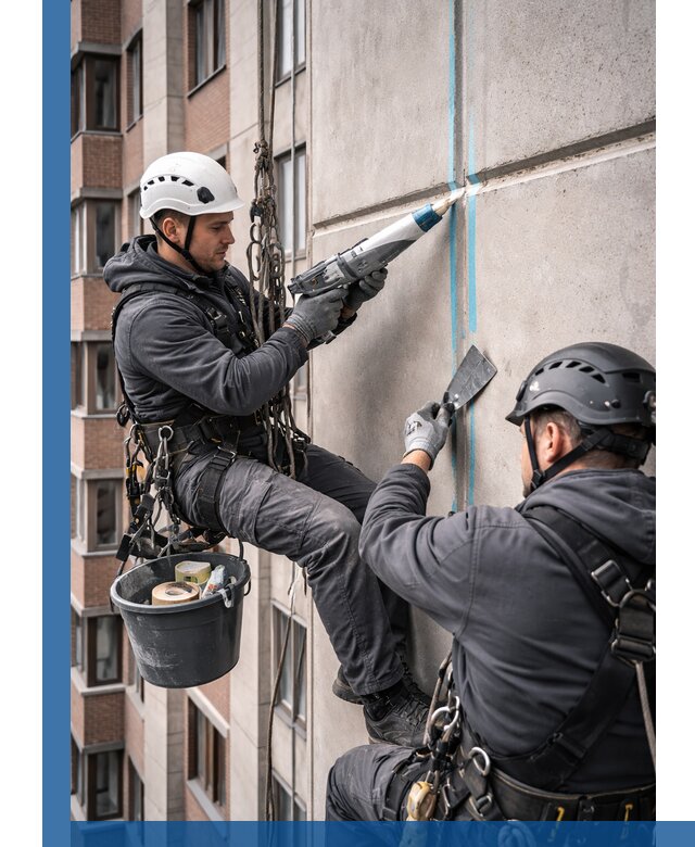 Вторичная герметизация швов фасада и кровли в Кимрах