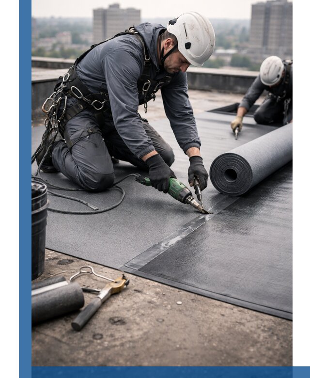 Ремонт мягкой кровли в Кимрах с выездом промальпинистов