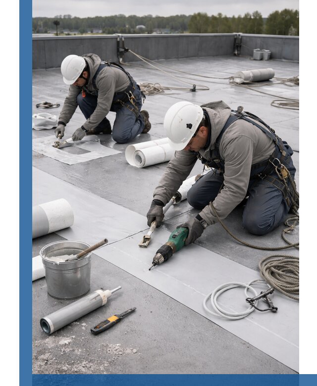 Ремонт мембранной кровли в Кимрах качественно и с гарантией