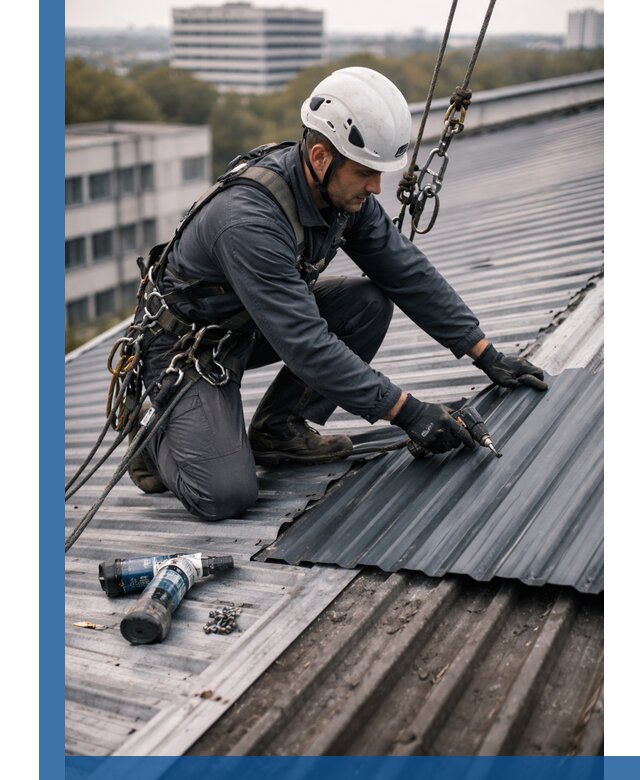 Ремонт профнастила на кровле в Кимрах, работы под ключ