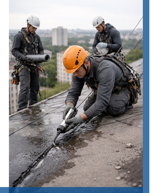 Устранение протечек кровли в Кимрах от 12527 р. | ВЫСОТНИК-Кмы