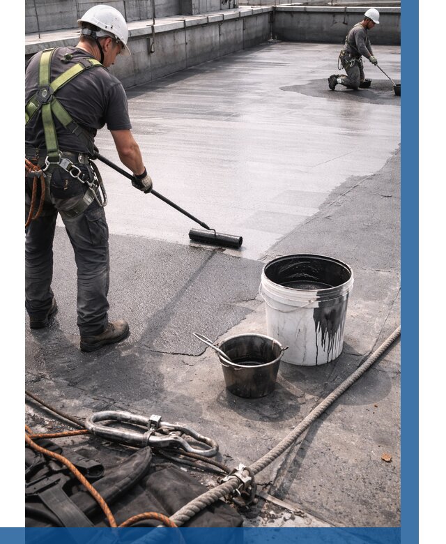 Гидроизоляция кровли жидкой резиной в Кимрах от 522 р. | ВЫСОТНИК-Кмы