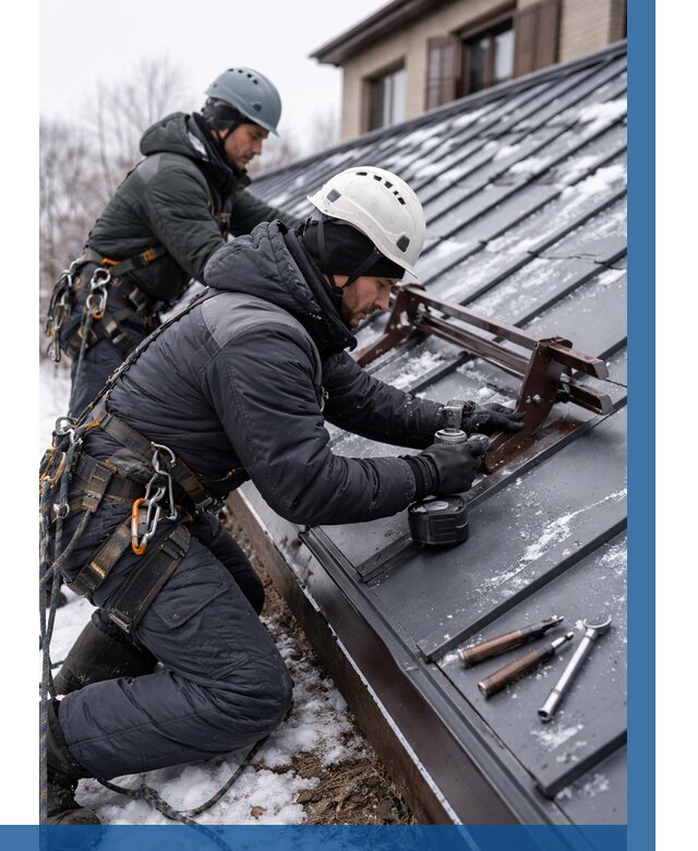 Монтаж снегозадержателей в Кимрах от 470 р. | ВЫСОТНИК-Кмы