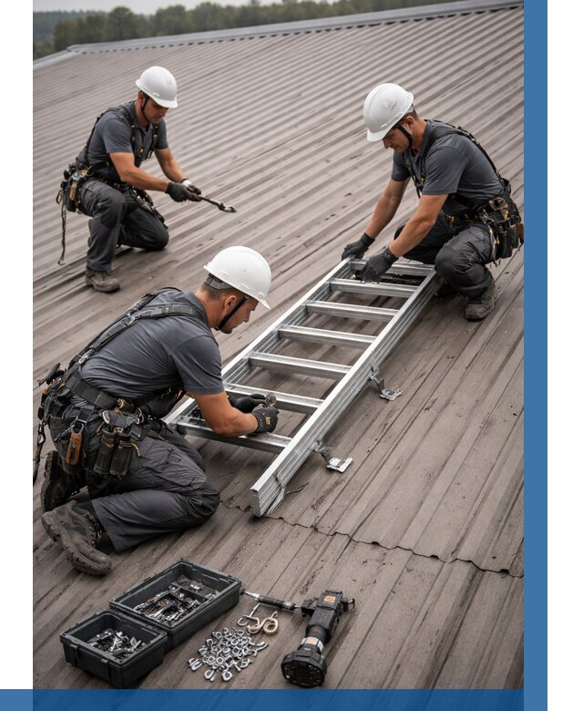 Монтаж кровельной лестницы в Кимрах от 4698 р. | ВЫСОТНИК-Кмы