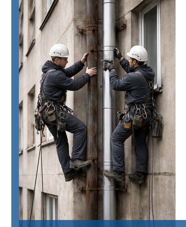 Замена водосточных труб в Кимрах: монтаж и демонтаж под ключ