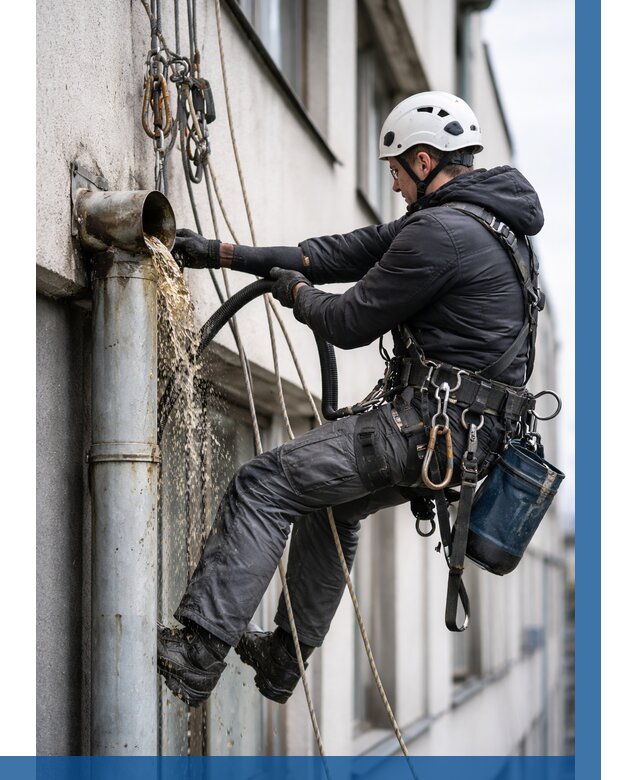 Прочистка водосточных труб в Кимрах от 3654 р. | ВЫСОТНИК-Кмы