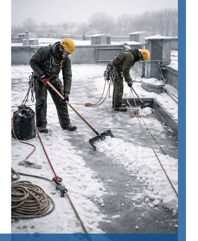 Очистка крыши от снега в Кимрах от 7829 р. | ВЫСОТНИК-Кмы