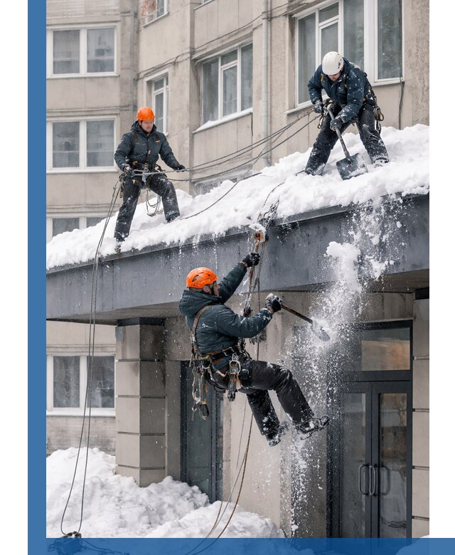 Безопасная очистка навесов от снега в Кимрах круглогодично