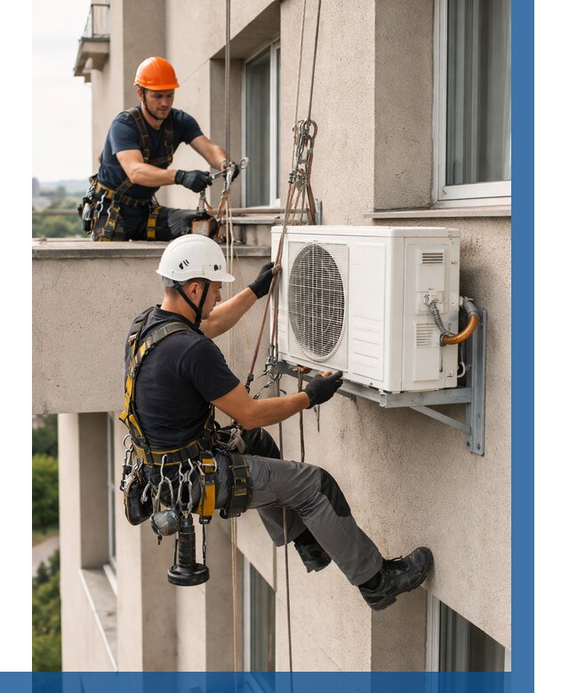 Монтаж внешнего блока кондиционера в Кимрах от 6785 р. | ВЫСОТНИК-Кмы