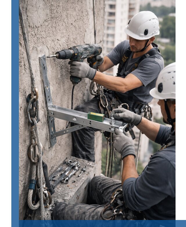 Установка кронштейнов кондиционера и крепежа в Кимрах