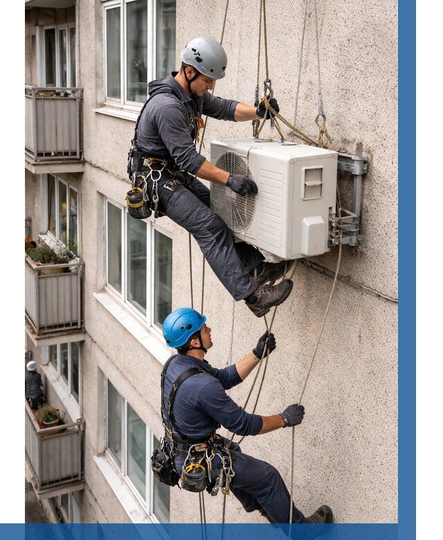 Перенос внешнего блока кондиционера в Кимрах от 9395 р.| ВЫСОТНИК-Кмы