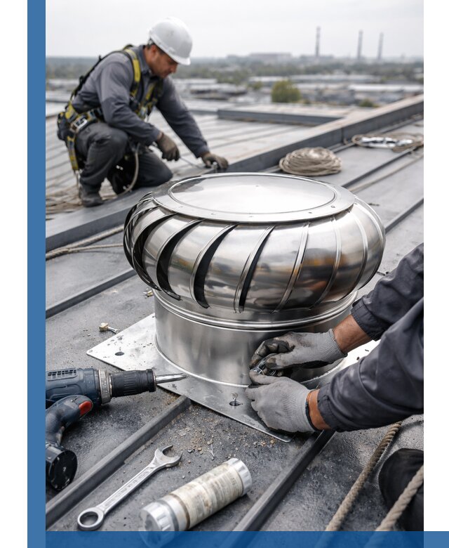 Установка дефлекторов на кровле в Кимрах профессионально