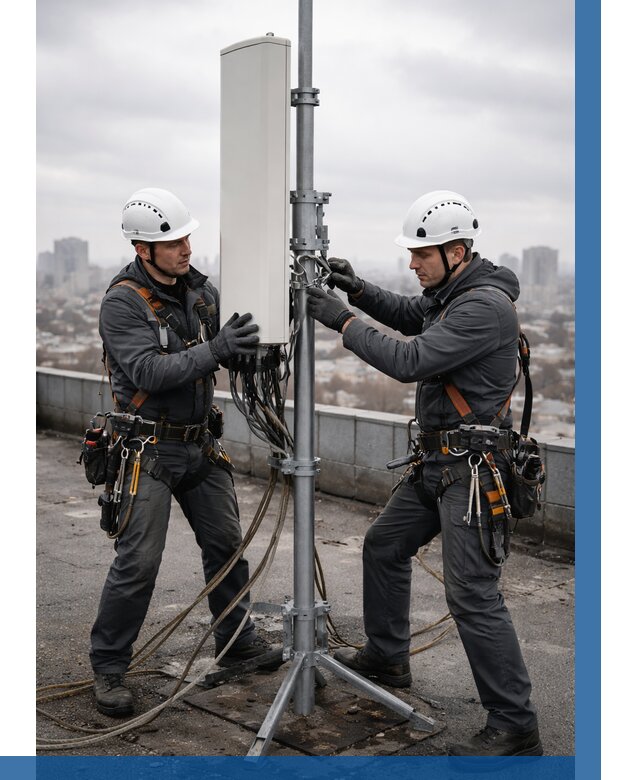 Монтаж антенн связи на крыше в Кимрах от 8873 р. | ВЫСОТНИК-Кмы