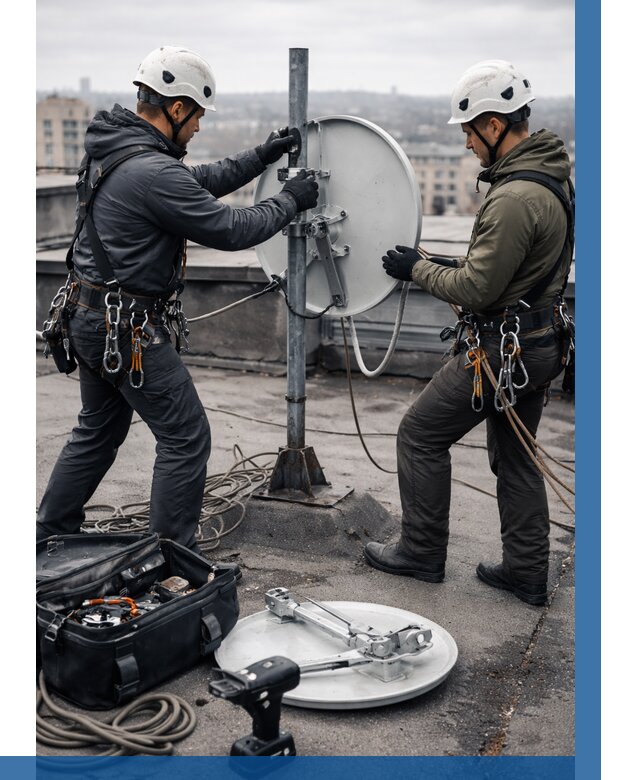 Демонтаж антенн на крыше в Кимрах от 4698 р. | ВЫСОТНИК-Кмы