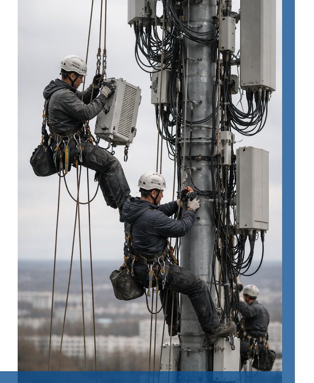 Монтаж оборудования связи на мачте в Кимрах от 7829 р. | ВЫСОТНИК-Кмы