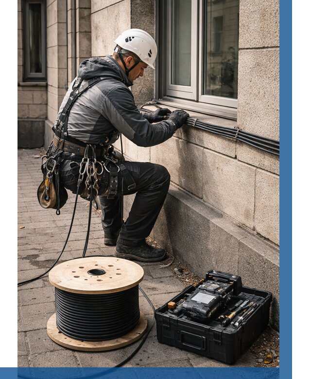 Прокладка оптоволоконного кабеля в Кимрах от 835 р. | ВЫСОТНИК-Кмы