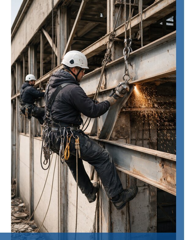 Демонтаж металлоконструкций на высоте в Кимрах от 6785р. |ВЫСОТНИК-Кмы