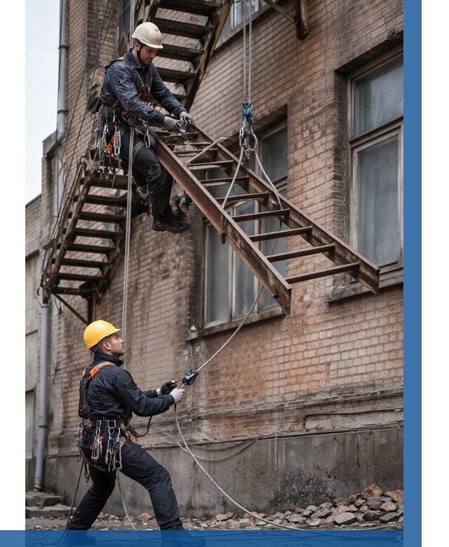 Демонтаж пожарной лестницы в Кимрах от 12527 р. | ВЫСОТНИК-Кмы