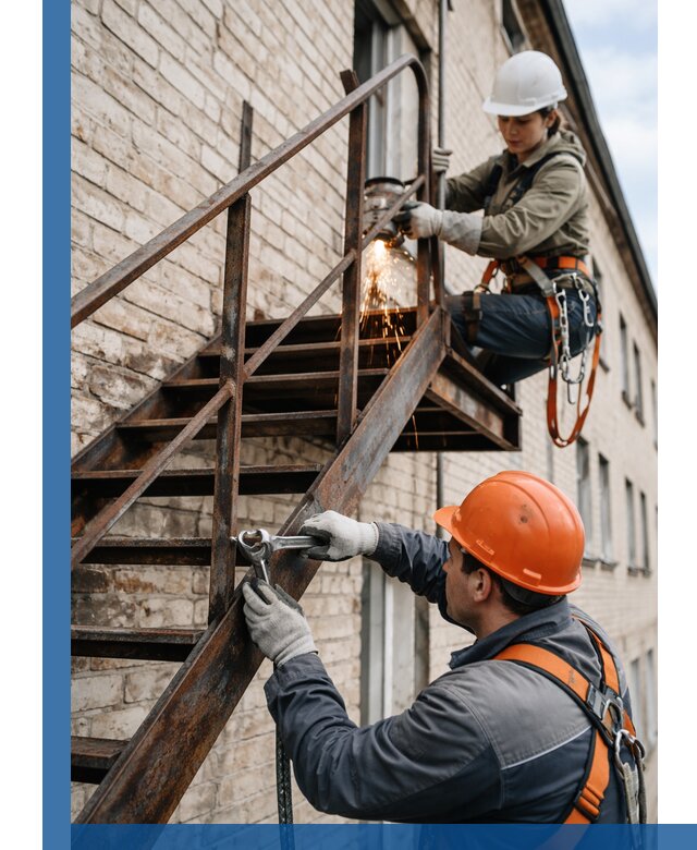 Ремонт и восстановление пожарных лестниц с выездом в Кимрах