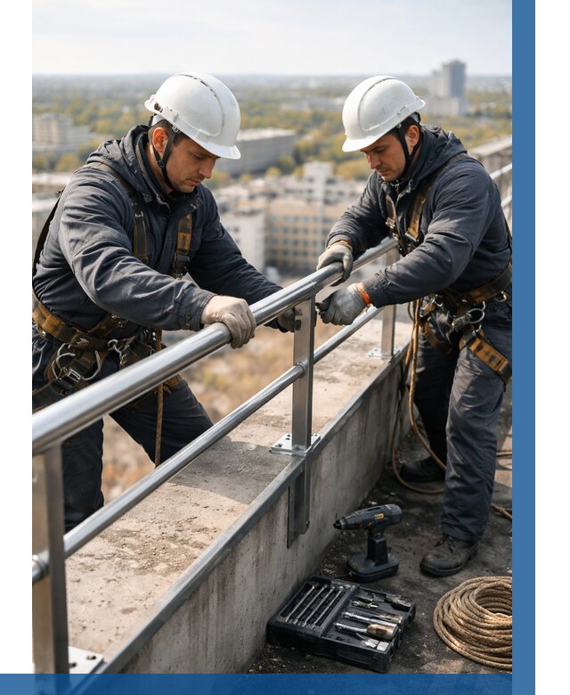 Монтаж перил на высоте в Кимрах от 2610 р. | ВЫСОТНИК-Кмы