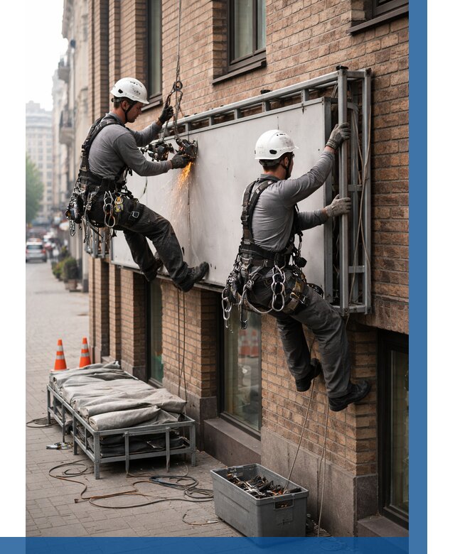 Демонтаж рекламной вывески в Кимрах от 6785 р. | ВЫСОТНИК-Кмы