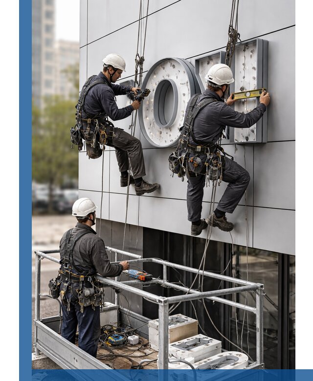 Профессиональный монтаж световых букв в Кимрах под ключ
