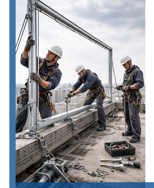 Монтаж крышных рекламных конструкций под ключ в Кимрах