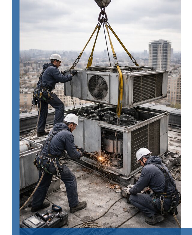 Демонтаж крышной установки в Кимрах любой сложности