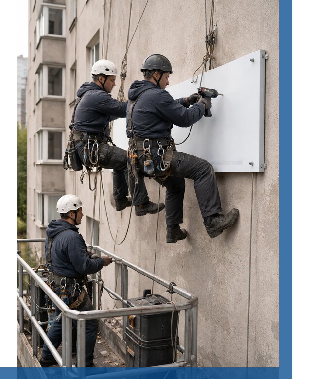 Монтаж табличек и указателей в Кимрах от 3654 р. | ВЫСОТНИК-Кмы