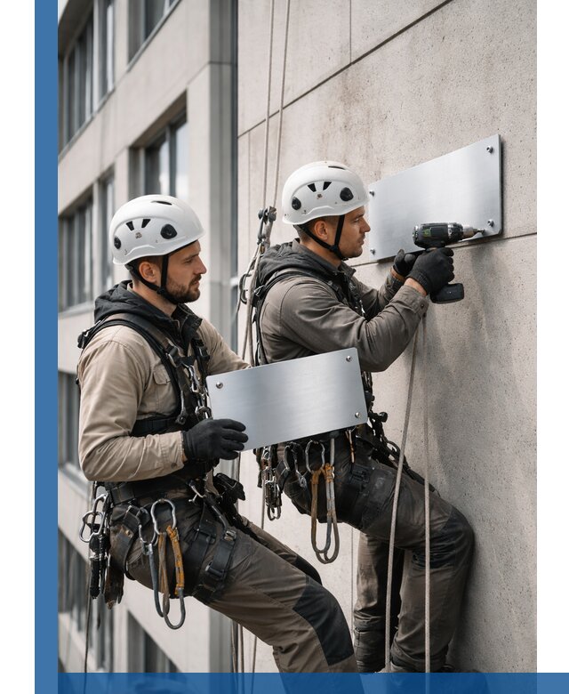 Монтаж табличек и указателей в Кимрах для зданий и сооружений