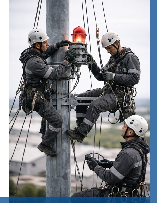 Монтаж заградительных огней в Кимрах от 8873 р. | ВЫСОТНИК-Кмы