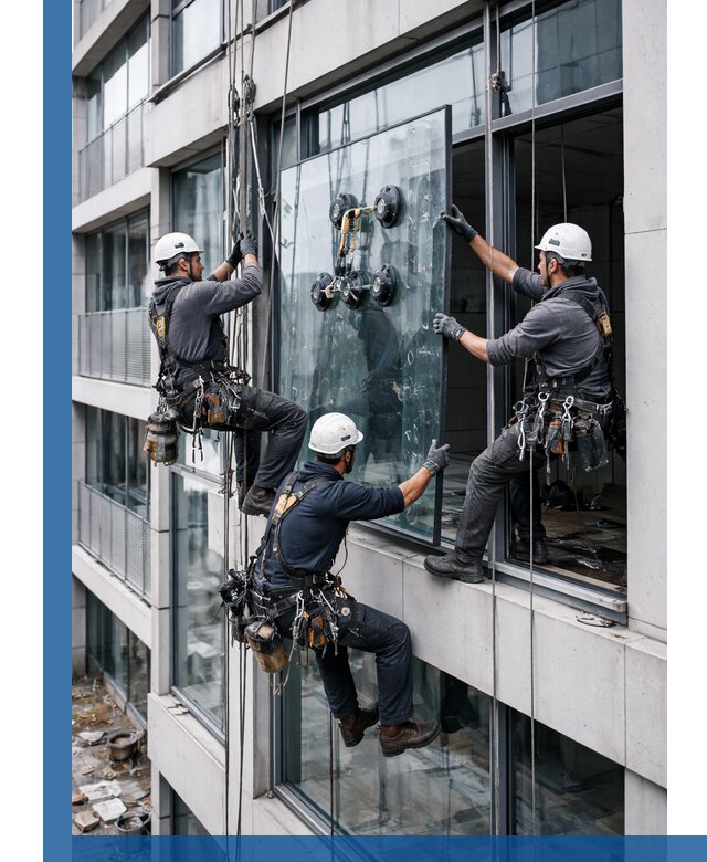 Фасадное остекление и монтаж витражей зданий в Кимрах под ключ